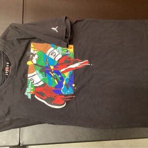Jordan Black T-Shirt with Red Logo